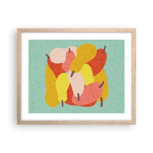 Plagát v ráme zo svetlého duba - Ochutnajte letné slnko - 50x40 cm