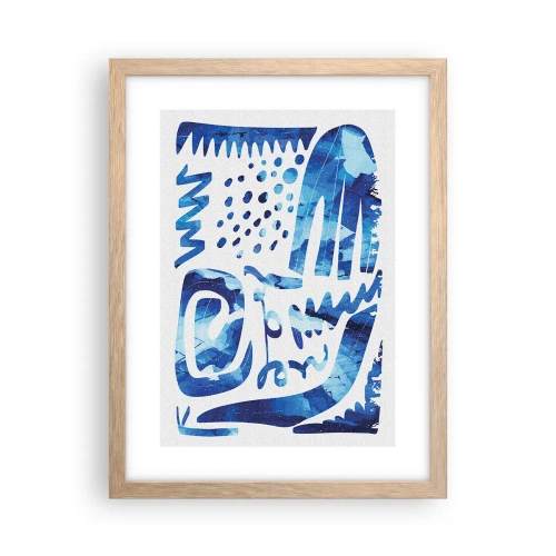 Plagát v ráme zo svetlého duba - Späť ku koreňom - 30x40 cm