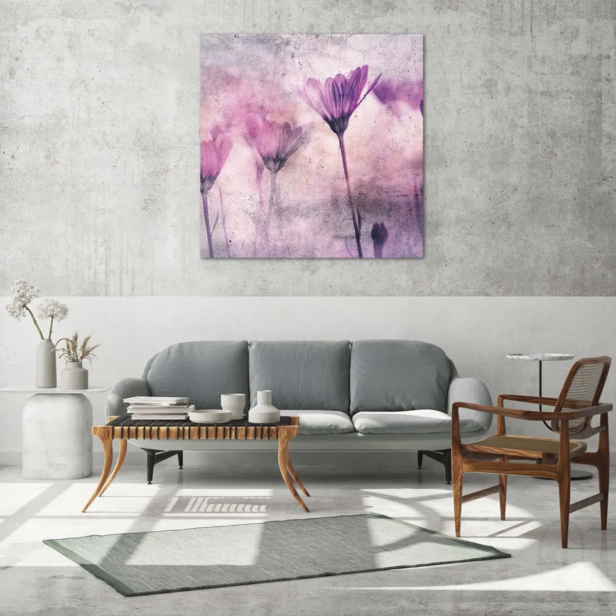 Obraz na skle - Sen kvetov - 70x70 cm