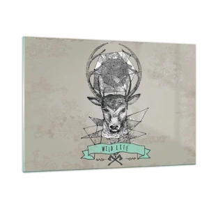 Obraz na skle - Videnie sv. Huberta - 120x80 cm