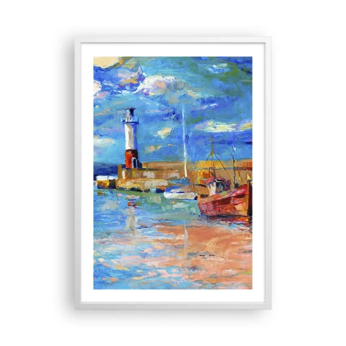 Plagát v bielom ráme - Popoludní v dúhovom zálive - 50x70 cm