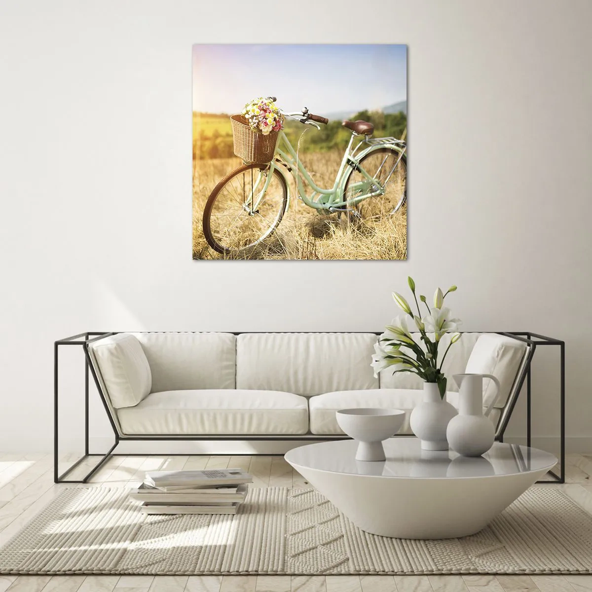 Obraz na skle - Chvíľu tu zostanem - 60x60 cm