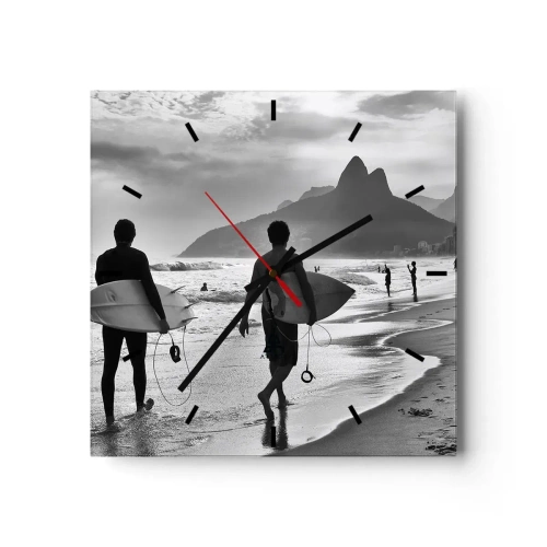 Nástenné hodiny - Samba na jednu vlnu - 40x40 cm