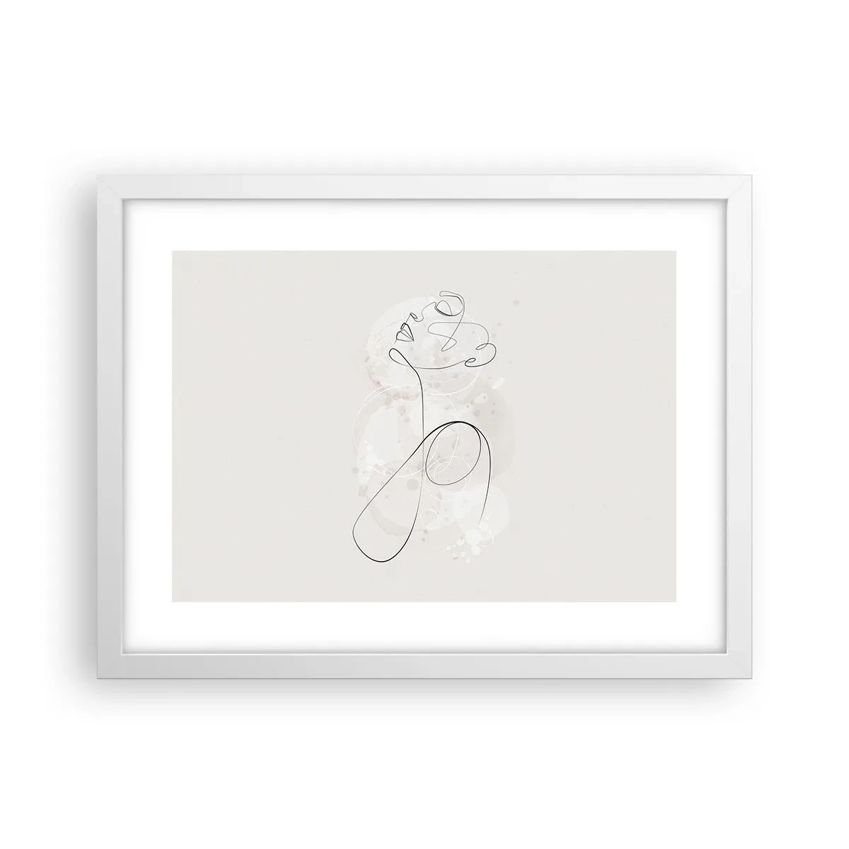 Plagát v bielom ráme - Špirála krásy - 40x30 cm