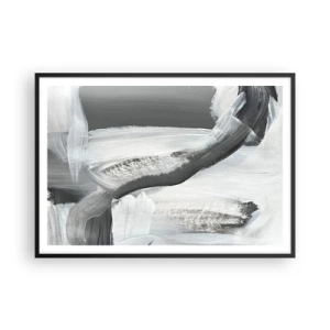 Plagát v čiernom ráme - Pevným pohybom - 100x70 cm