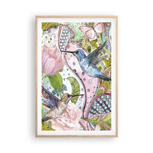 Plagát v ráme zo svetlého duba - Zamotané do lián - 61x91 cm