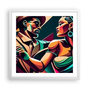 Plagát v bielom ráme - V rytme srdca - 50x50 cm