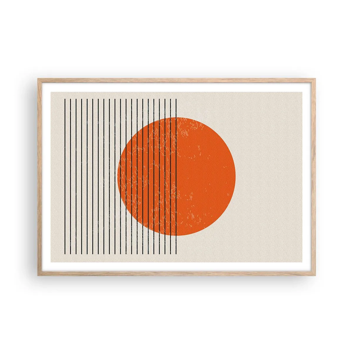 Plagát v ráme zo svetlého duba - Vždy slnko - 100x70 cm