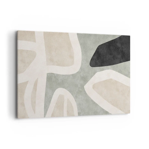 Obraz na plátne - Kompozícia s čiernym motívom - 100x70 cm