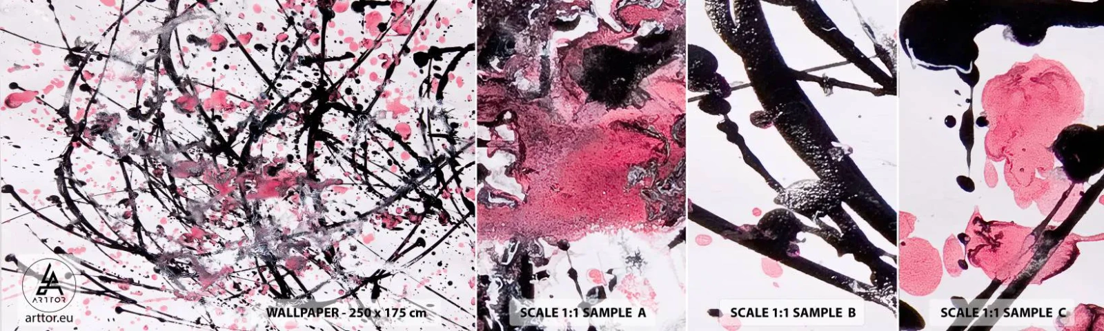 Vzorka samolepiacej fototapety Deluxe Sticker - Pominuteľná povaha života - Abstrakcia, Kus, Moderný vzor - 100x30 cm