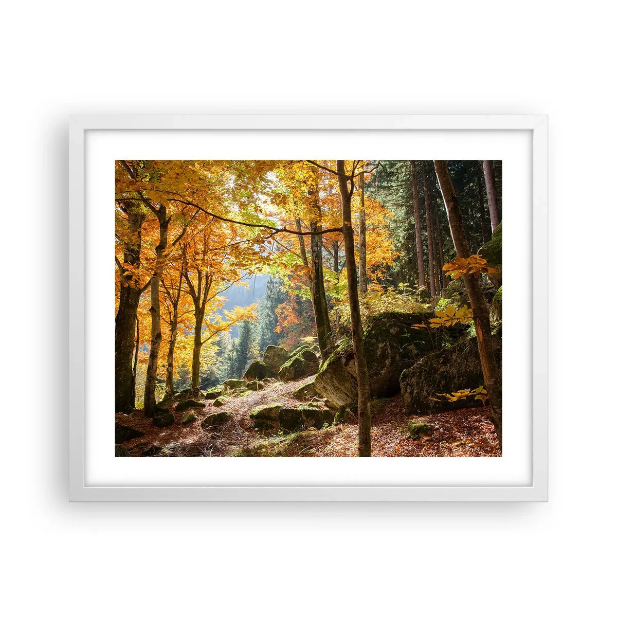 Plagát v bielom ráme - Čas na odpočinok - 50x40 cm