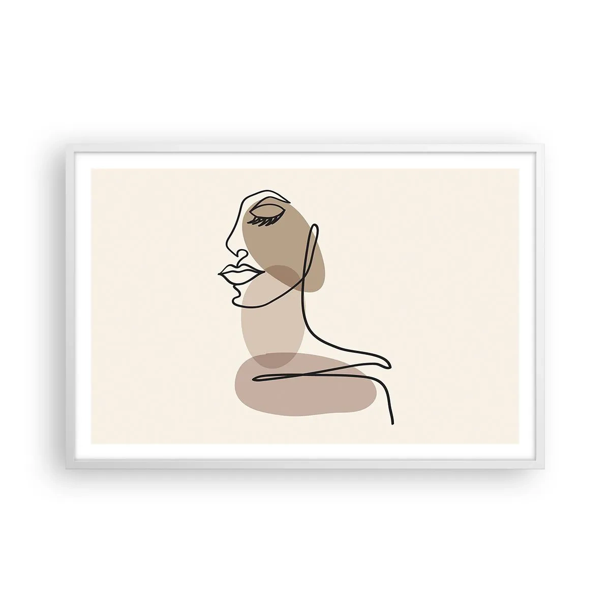 Plagát v bielom ráme - Určitá línia krásy - 91x61 cm