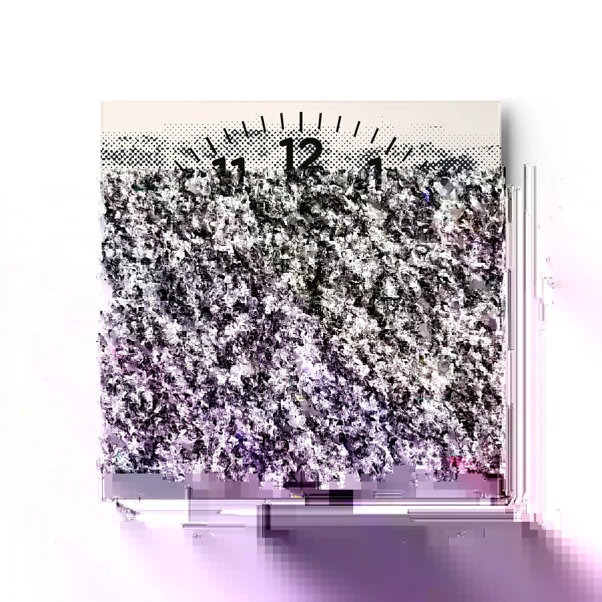 Nástenné hodiny - Hmlistá kompozícia - 40x40 cm