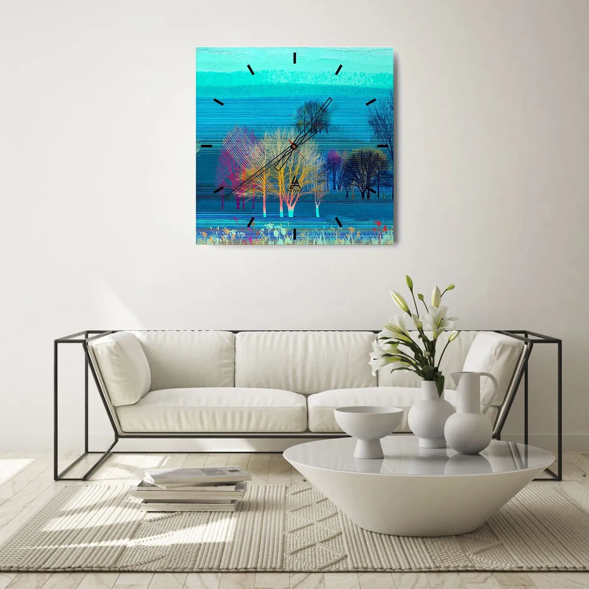 Nástenné hodiny - Fantastická krajina - 30x30 cm