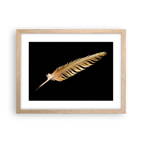 Plagát v ráme zo svetlého duba - Krásne pierko… - 40x30 cm