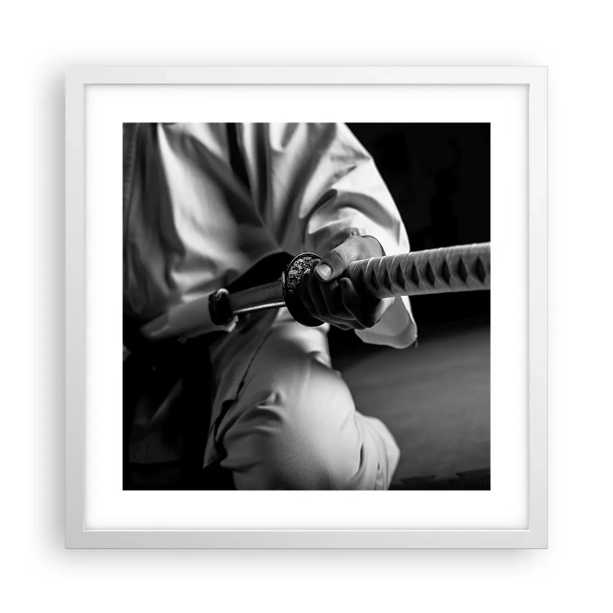 Plagát v bielom ráme - Duša bojovníka - 40x40 cm