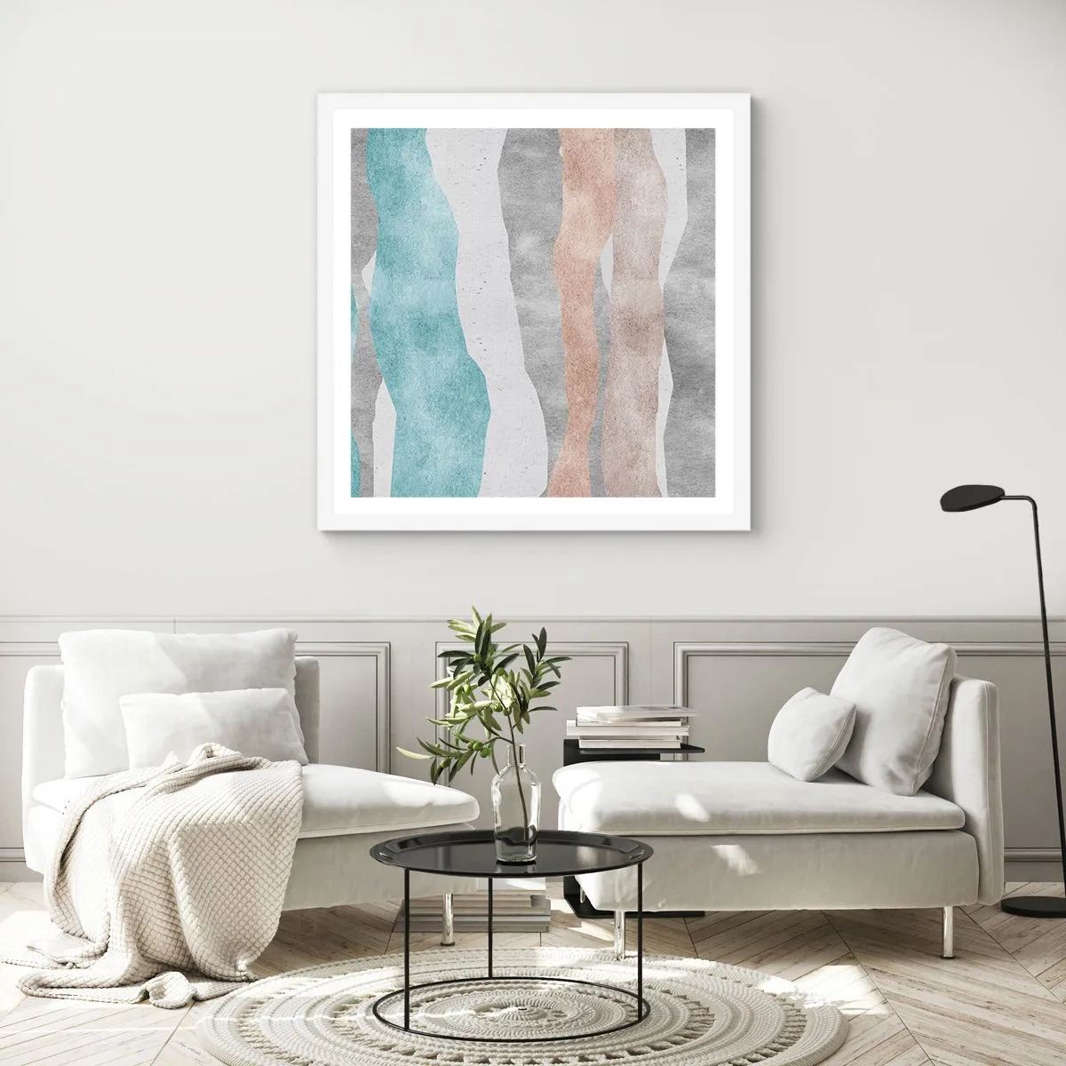 Plagát v bielom ráme - Štúdia blízkosti - 60x60 cm