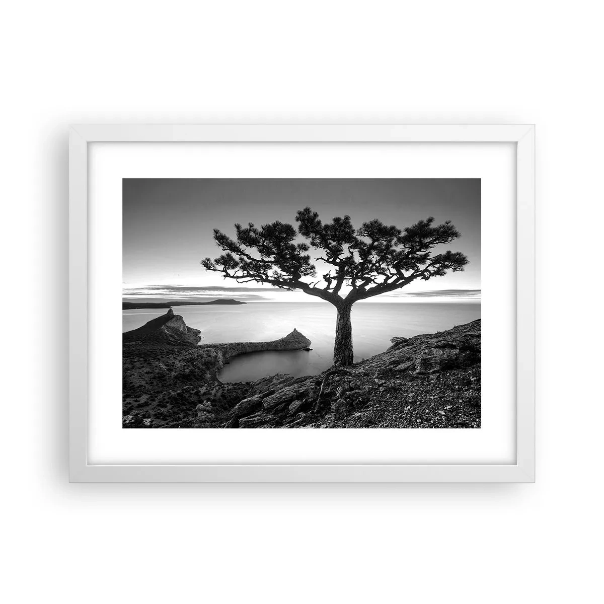 Plagát v bielom ráme - Pokoj až k horizontu - 40x30 cm