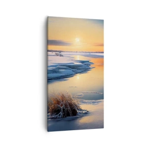 Obraz na plátne - Zimný západ slnka - 55x100 cm