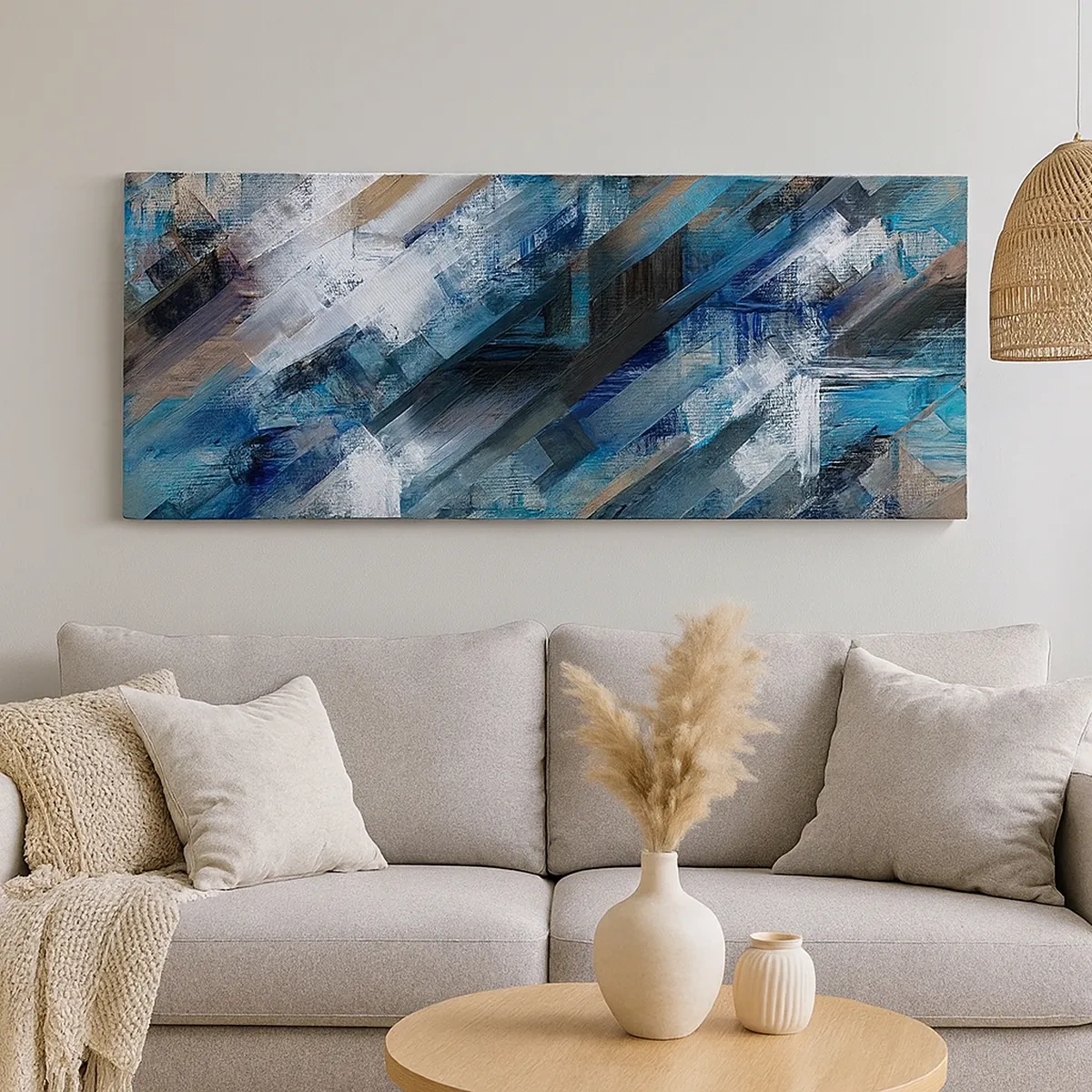 Obraz na plátne - Modrá šikmosť - 30x30 cm