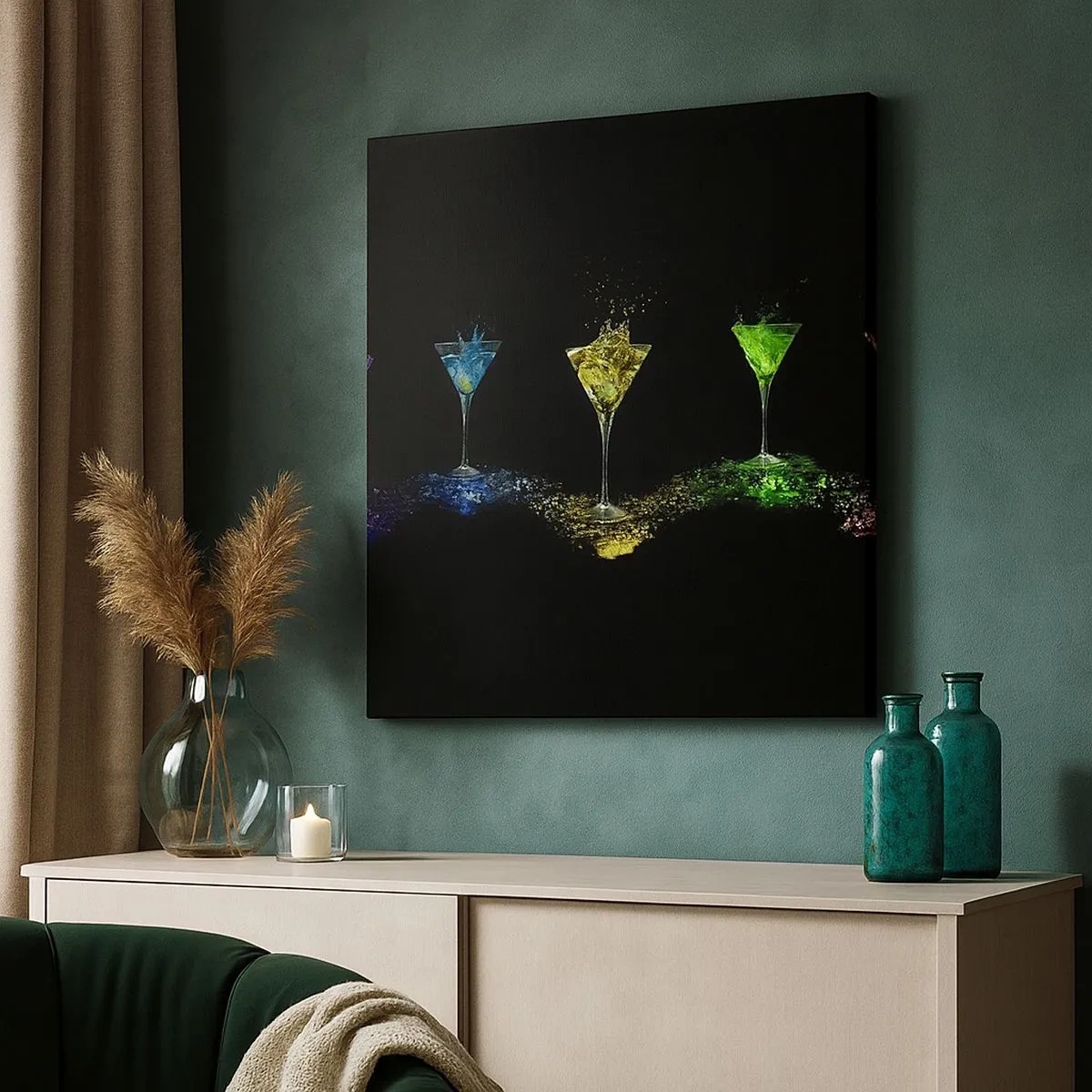 Obraz na plátne - Farby radosti v krištáľovom skle - 30x30 cm