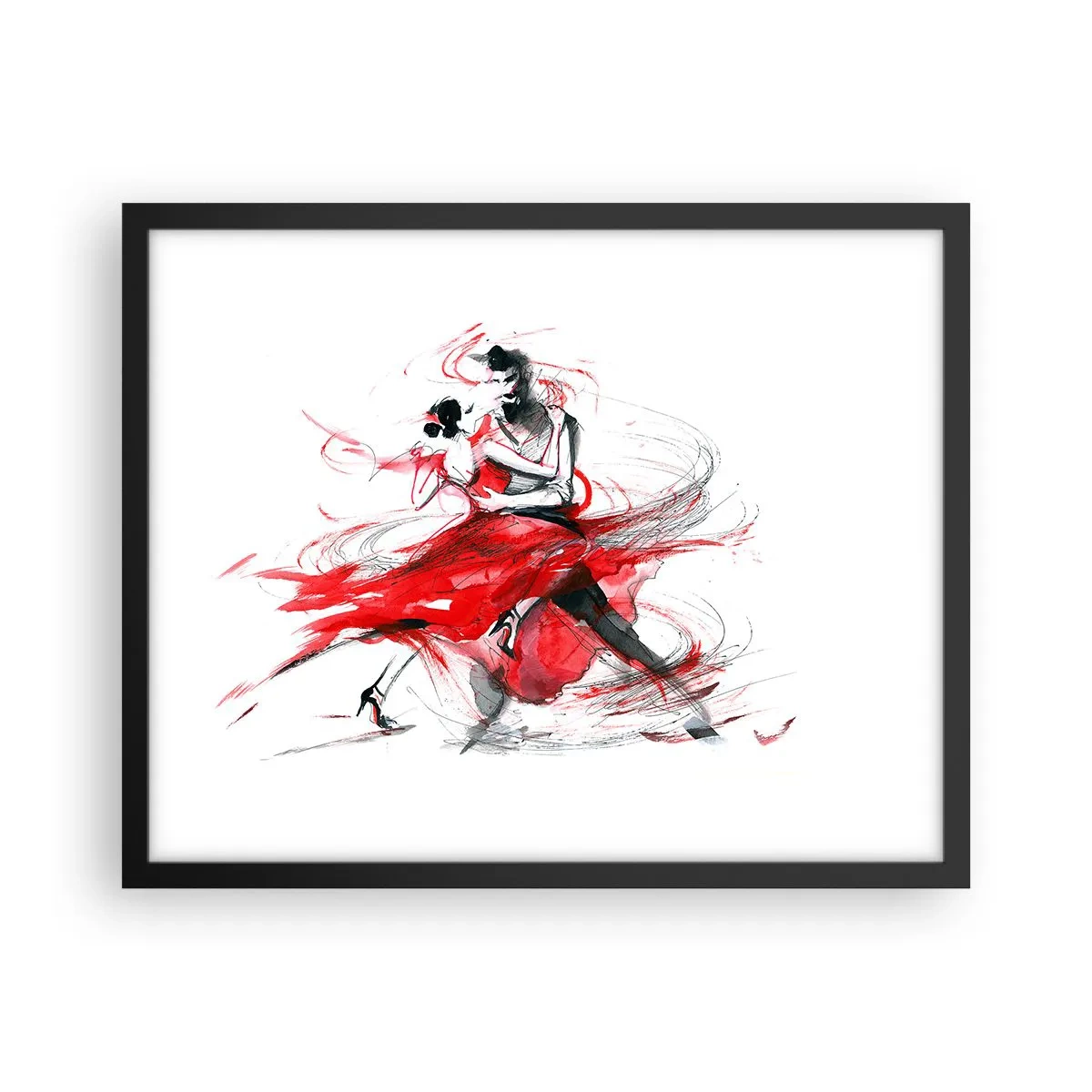 Plagát v čiernom ráme - Tango - rytmus náruživosťou - 50x40 cm