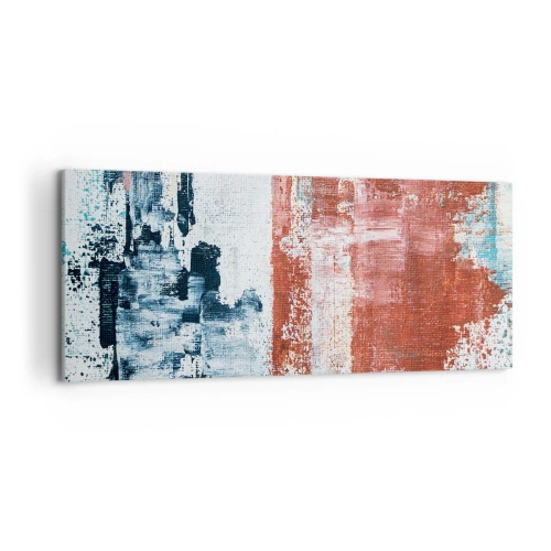 Obraz na plátne - Abstraktné pol na pol - 120x50 cm