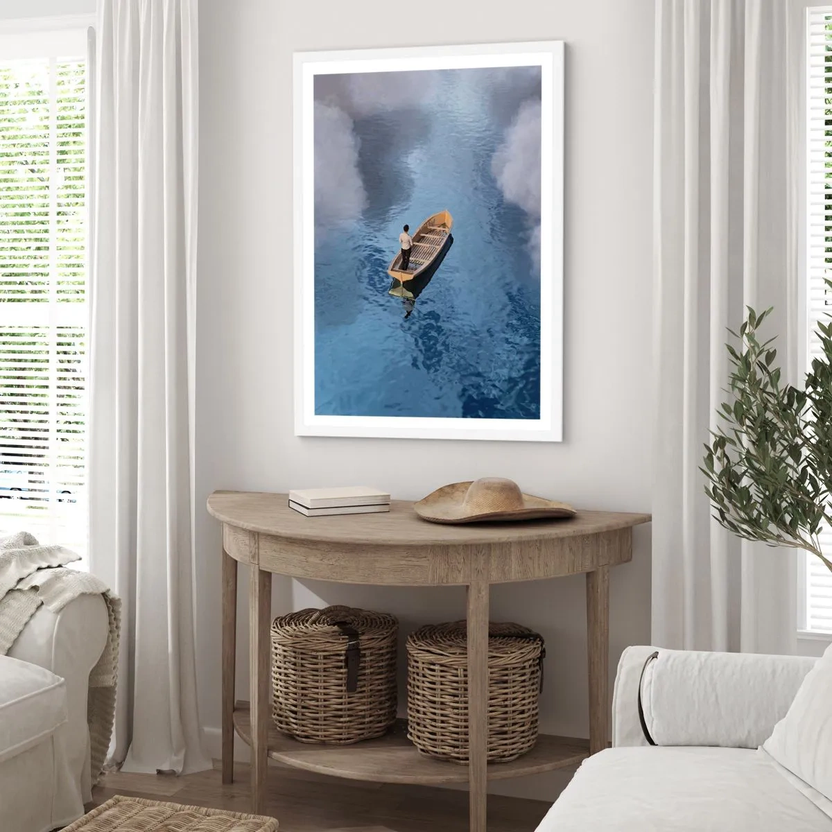 Plagát v bielom ráme - Život – cesta – neistota - 40x50 cm