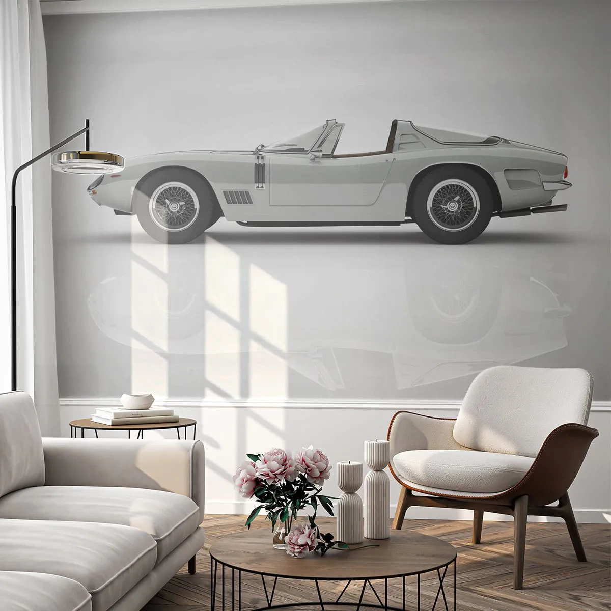 Samolepiaca Fototapeta Deluxe Sticker - Prísľub zábavy - Športové autá, Kabriolet, Automobilový priemysel - 250x175 cm
