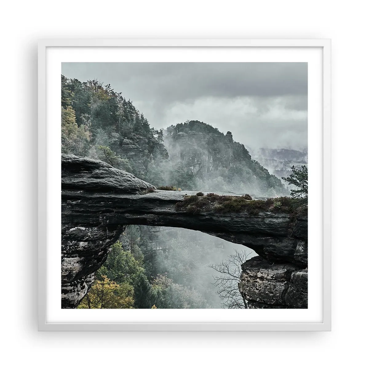 Plagát v bielom ráme - Dobrodružstvo práve začína - 60x60 cm