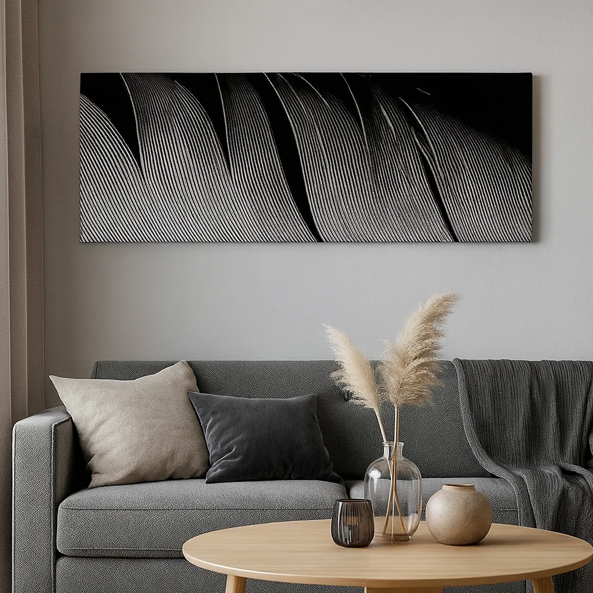 Obraz na plátne - Perie – nádherná konštrukcia - 30x30 cm