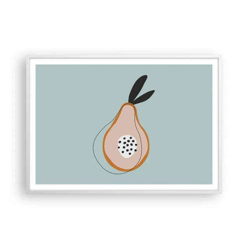 Plagát v bielom ráme - Prenikanie do podstaty vecí - 100x70 cm