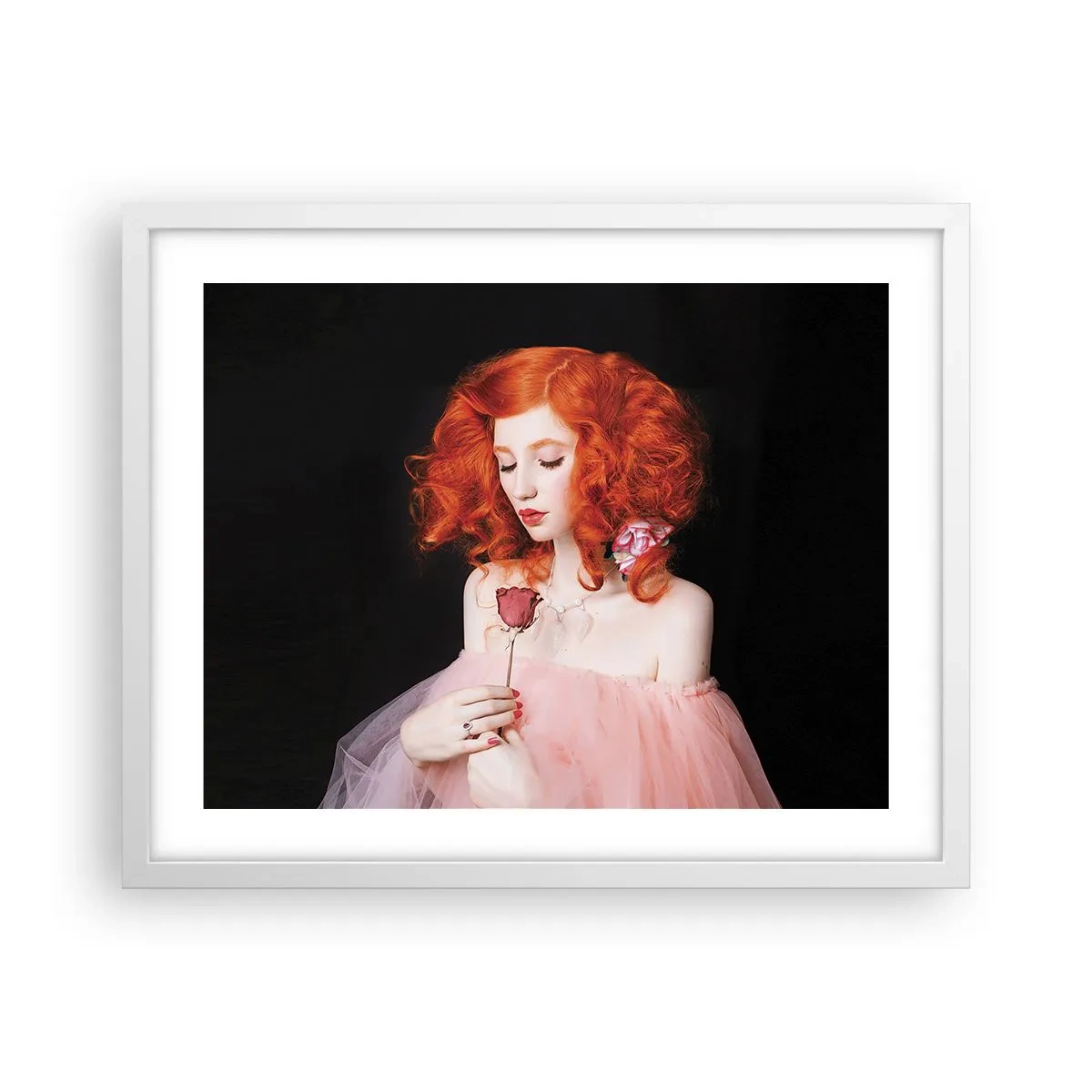 Plagát v bielom ráme - V barokovom štýle - 50x40 cm