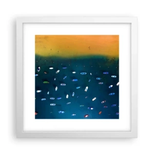 Plagát v bielom ráme - Prázdninová hra - 30x30 cm