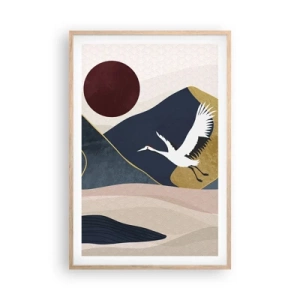 Plagát v ráme zo svetlého duba - Opäť ubehol ďalší deň - 61x91 cm