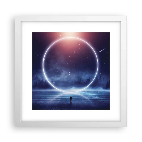 Plagát v bielom ráme - Už sú tu... - 30x30 cm