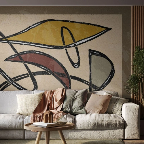 Fototapeta Premium Sand - Zvisle a vodorovne - Moderné, Abstrakcia, Kus - 450x315 cm