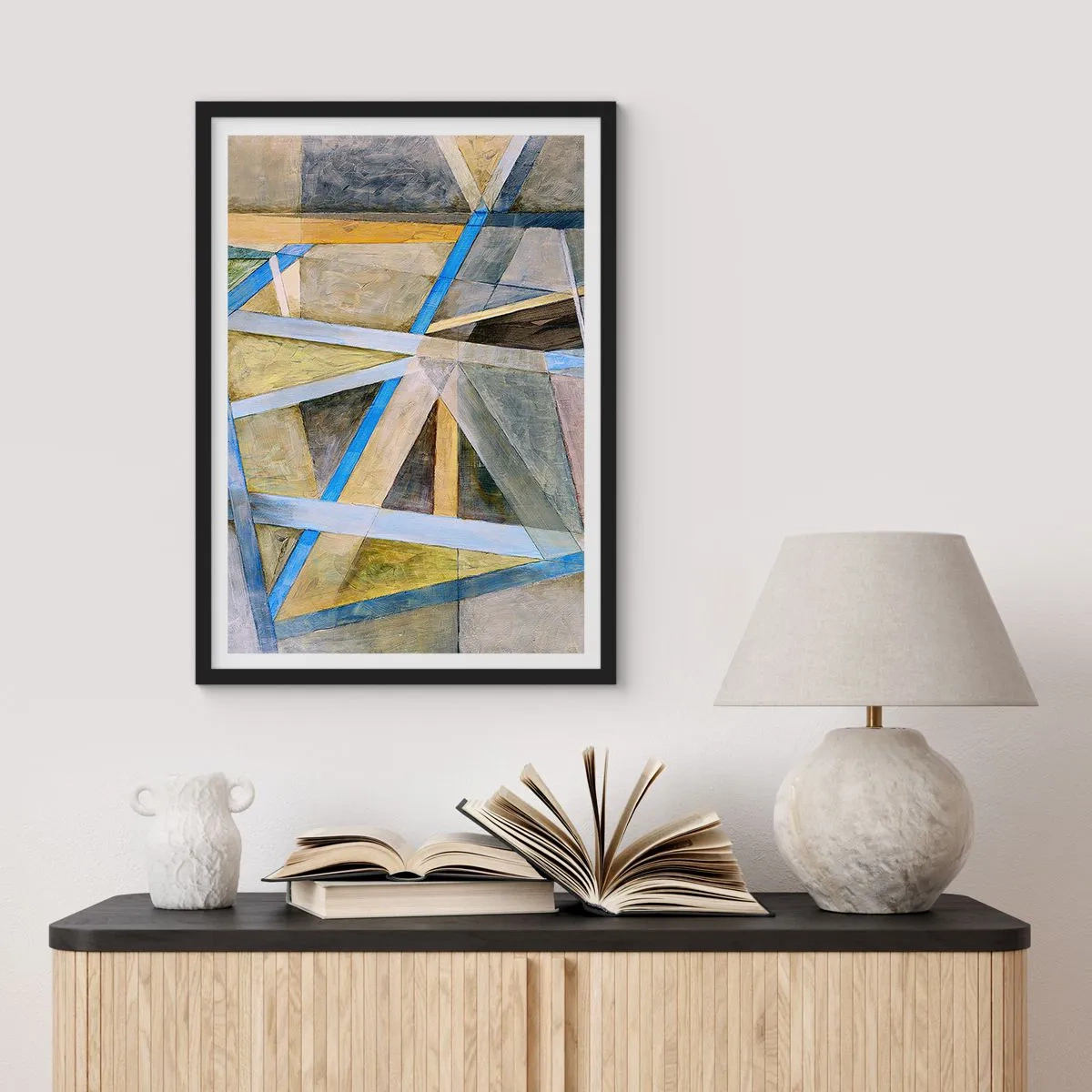 Plagát v čiernom ráme - Priamo alebo diagonálne? - 40x50 cm