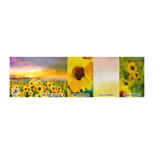 Vzorka fototapety Premium Sand - Samotné slnko zostúpilo na zem - Slnečnicové pole, slnečnica, Príroda - 100x30 cm