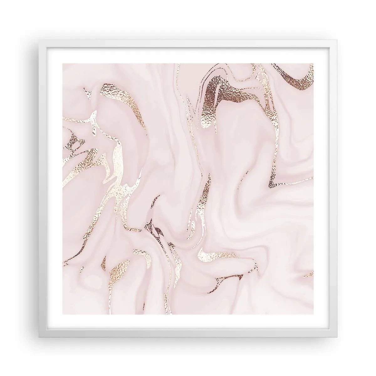 Plagát v bielom ráme - V ružovom šialenstve - 60x60 cm