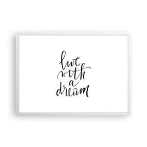 Plagát v bielom ráme - Of course - 70x50 cm