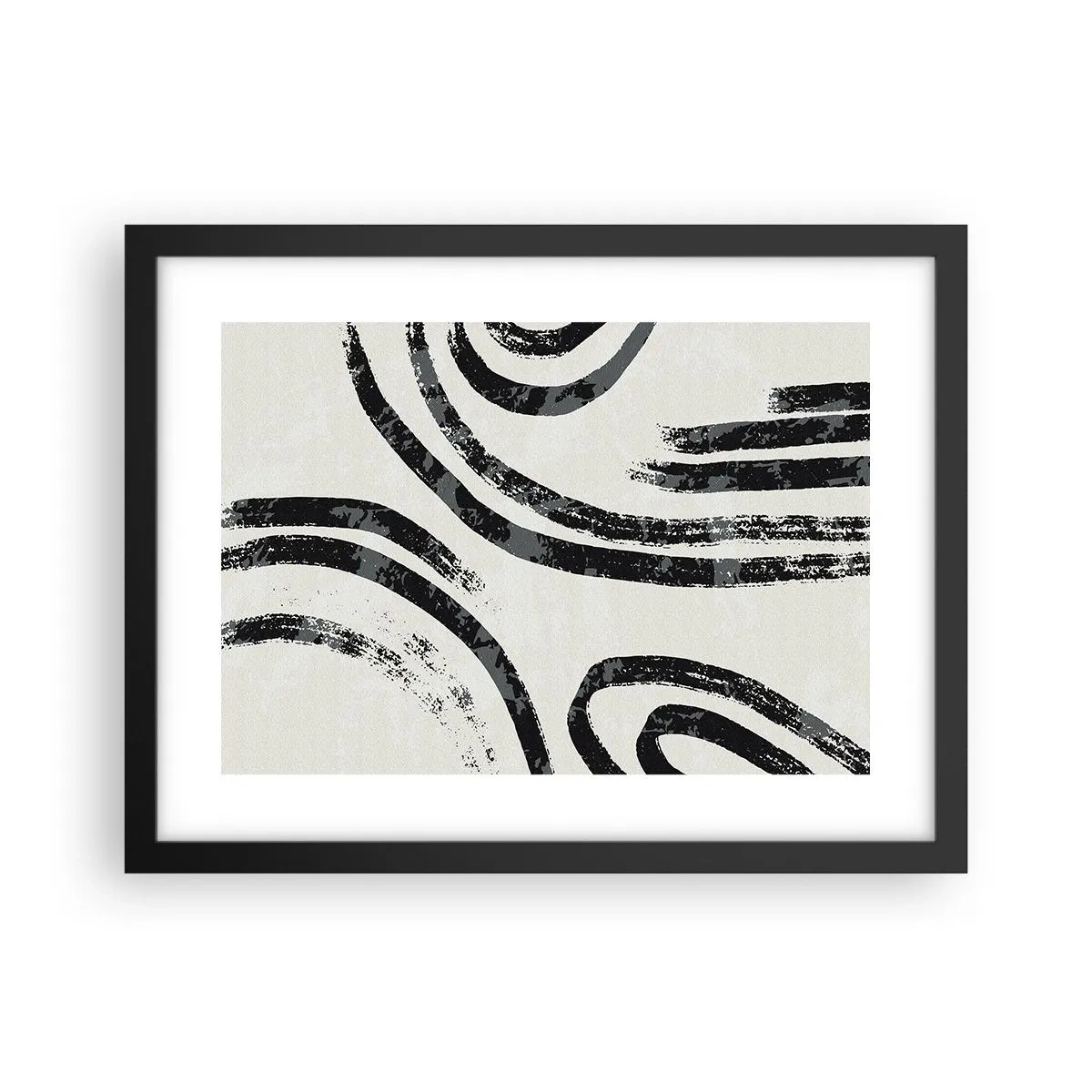 Plagát v čiernom ráme - Napoly zastavený - 40x30 cm