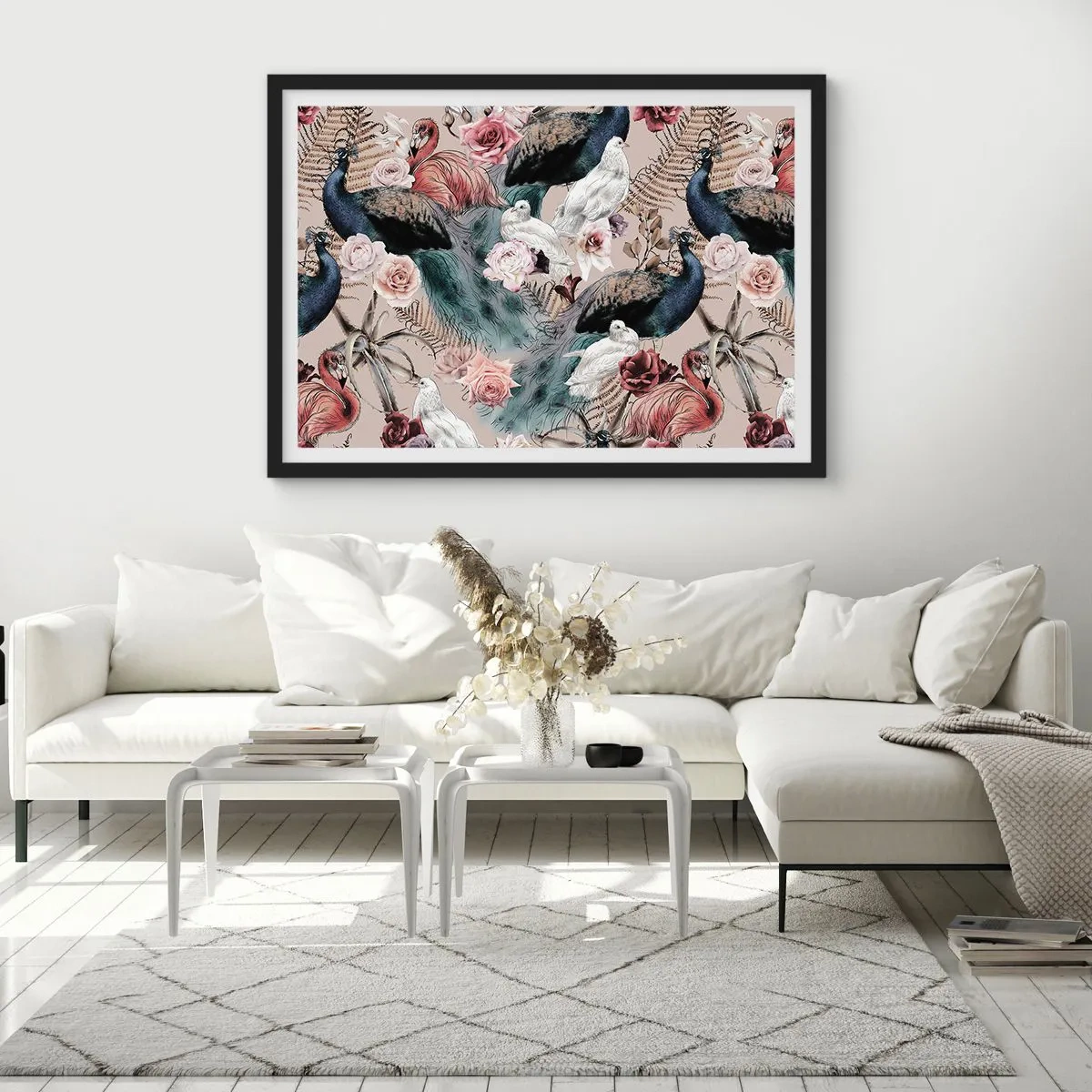 Plagát v čiernom ráme - V palácovej záhrade - 70x50 cm