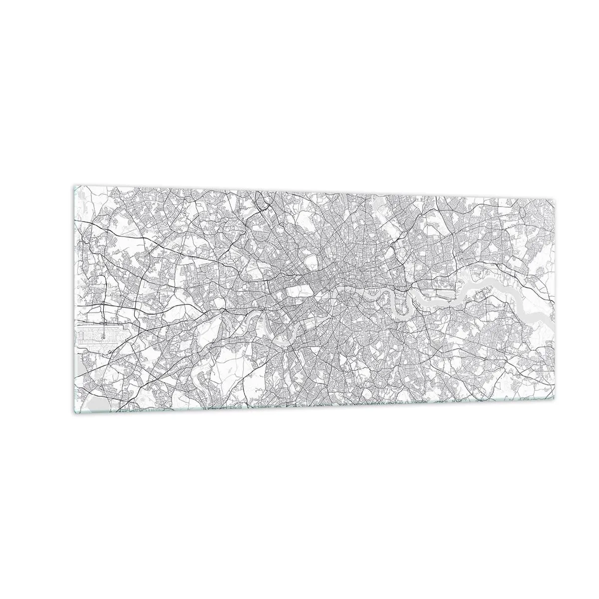 Obraz na skle - Mapa londýnskeho labyrintu - 100x40 cm