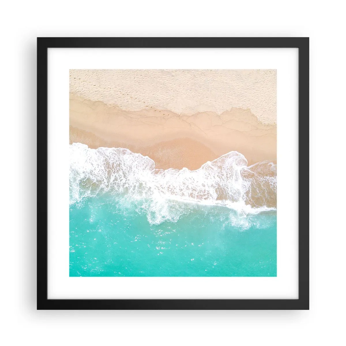 Plagát v čiernom ráme - Maznavý dotyk - 40x40 cm