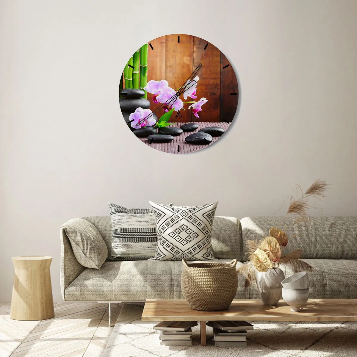 Nástenné hodiny - Zoznámte sa s potešením východu - 40x40 cm