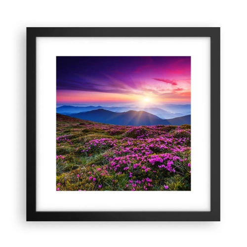 Plagát v čiernom ráme - Zavoňali svieže púčiky byliniek z obilných polí - 30x30 cm