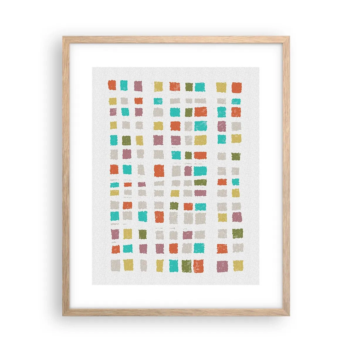 Plagát v ráme zo svetlého duba - Neznáma hra - 40x50 cm