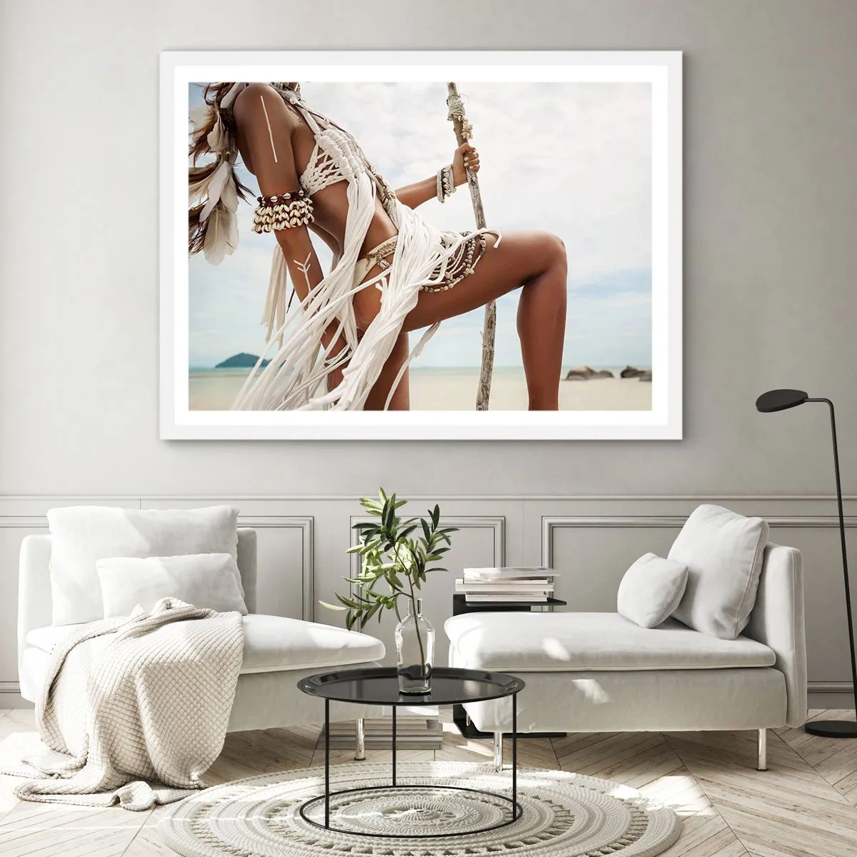 Plagát v bielom ráme - Kňažka slnka - 40x30 cm