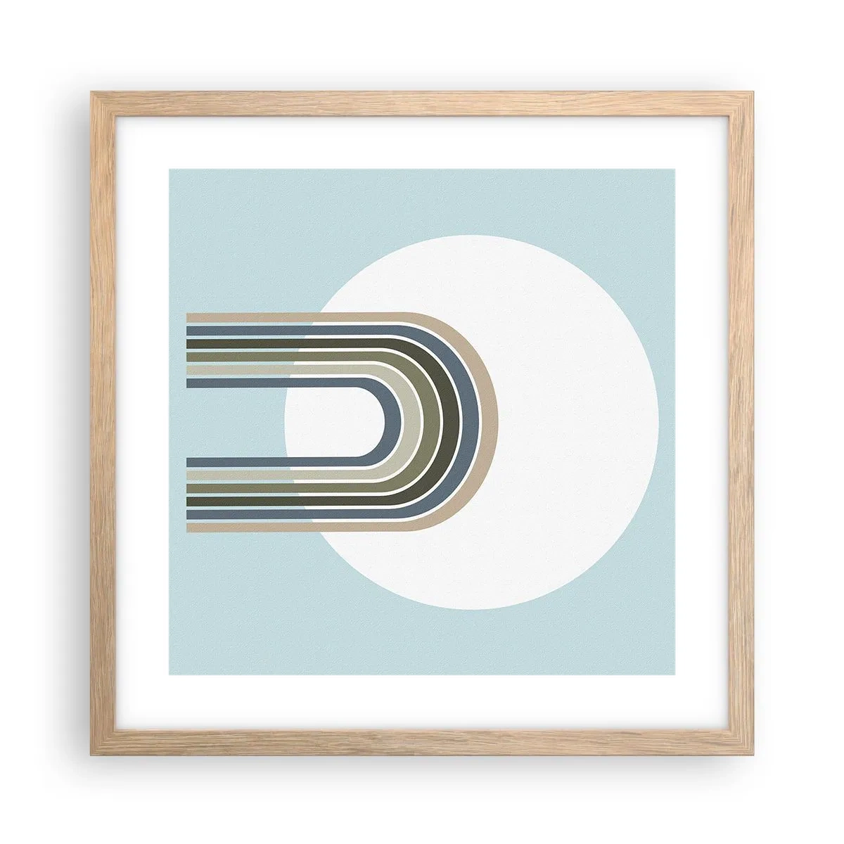 Plagát v ráme zo svetlého duba - Neodolateľná príťažlivosť - 40x40 cm